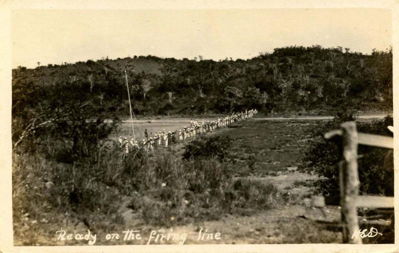 Military - Ready on the Firing Line    *RPPC