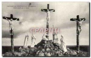 Old Postcard Calvary pontchâteau Jesus dies on the cross