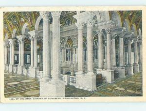 Unused W-Border HALL OF COLUMNS AT LIBRARY OF CONGRESS Washington DC hs2301