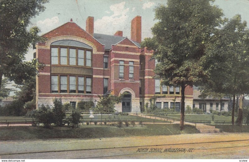 WAUKEGAN , Illinois , 1908 ; North School