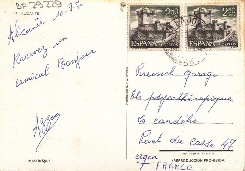 BF29229 alicante   spain   front/back image