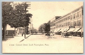 Concord Street  South Framingham  Massachusetts  Postcard  c1907