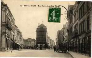 CPA BAR-sur-AUBE - Rue national et rue thiers (197117)