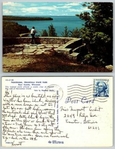 1969 Lookout Point Panorama Peninsula State Park Door County Wisconsin WI