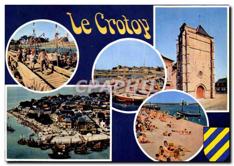 Modern Postcard Le Crotoy Somme The Harbor The marina