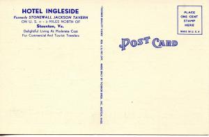 VA - Staunton, Hotel Ingleside (Formerly Stonewall Jackson Tavern)
