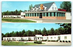 Postcard VA Lorne Bowie's Motel and Restaurant Chicken in Rough Restaurant E13