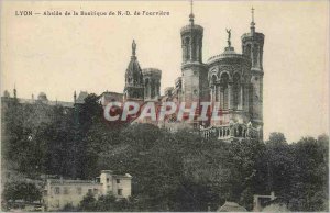 Postcard Old Lyon apse of the Basilica of N D Fourviere