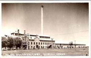 RPPC, Burley ID Idaho  SUGAR FACTORY Cassia~Minidoka Counties ca1910's Postcard