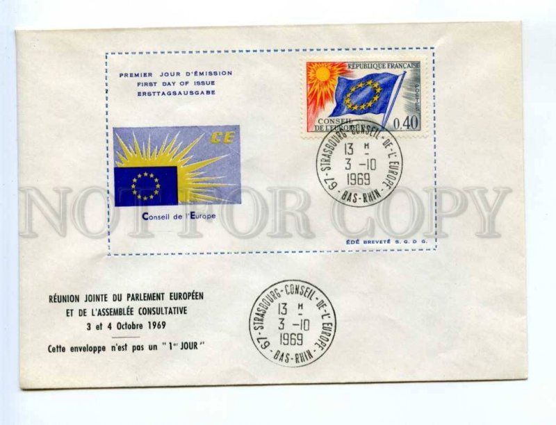 417184 FRANCE Council of Europe 1969 year Strasbourg European Parliament COVER