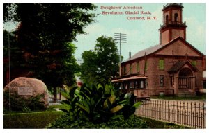 New York  Cortland , , Daughter's American Revolution Glacial Rock , Tro...