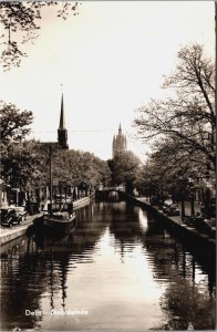 Netherlands Delft Noordeinde Vintage RPPC C048