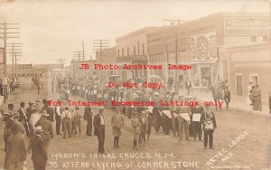 NM, Las Cruces, New Mexico, RPPC, Street Scene, Free Mason's Parade, Photo