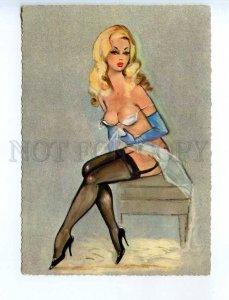 241381 VONY PIN-UP semi-nude girl beauty Vintage postcard