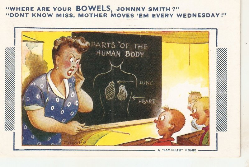 Lot of six (6) Humorous Bamforth Comic postcards