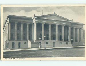 Pre-1980 CITY HALL SCENE Macon Georgia GA hs6062