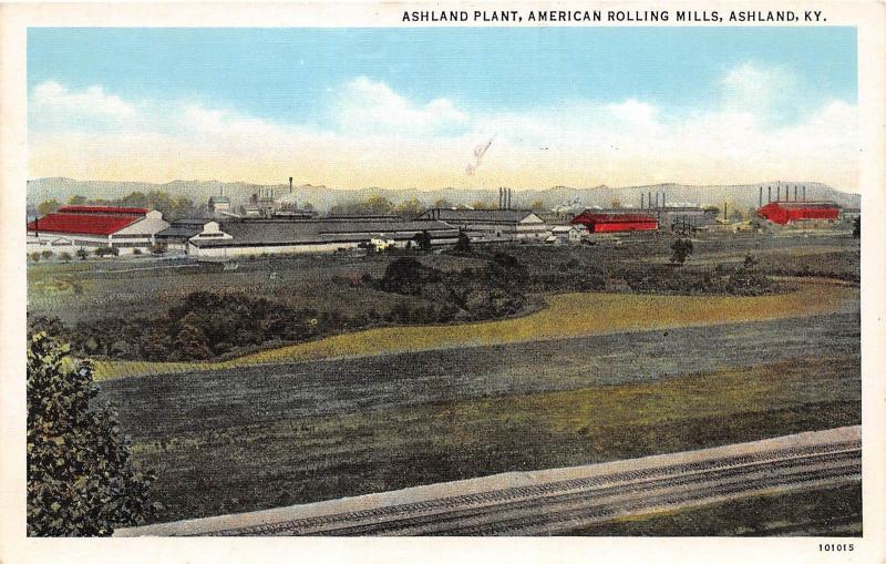 E22/ Ashland Kentucky Ky Postcard c1940s Plant American Rolling Mills Factory