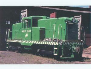 modern card TRAIN AT EVANSTON ROUNDHOUSE IN 1976 SCENE Near Chicago IL E5803