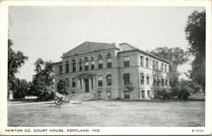 Newton County Court House Kentland Indiana IN UNP WB Postcard Cannon T17