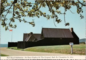 Port Royal Habitation Exact Replica Annapolis Royal Nova Scotia Postcard PC399