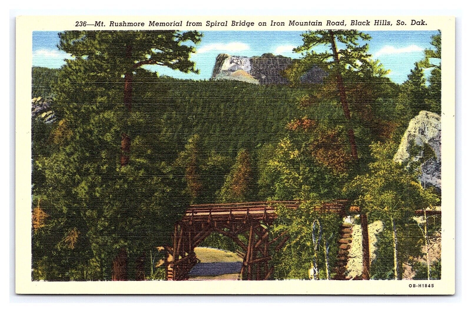 Mt. Rushmore Memorial Spiral Bridge Iron Mtn. Road Black Hills S. D ...