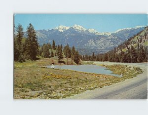 Postcard The Spanish Peaks, Rocky Mountains, Highway 191, Montana