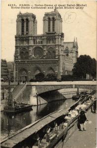 CPA PARIS (1e) - Notre Dame de Paris et Quai St-Michel (214104)