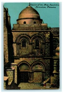 1915 Church of Holy Sepulchre Jerusalem Palestine Posted Antique Postcard