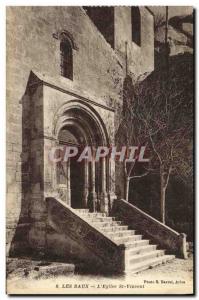 Old Postcard Les Baux The Church St Vincent