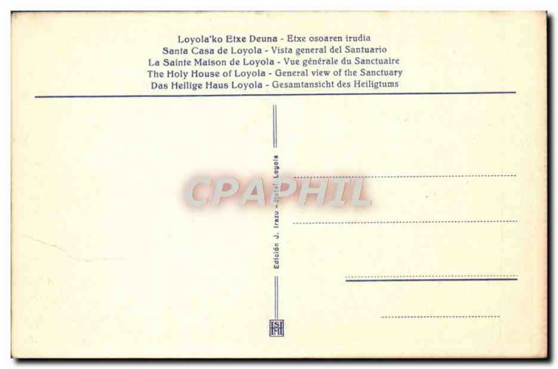 Old Postcard Loyola ko Etxe Deuna