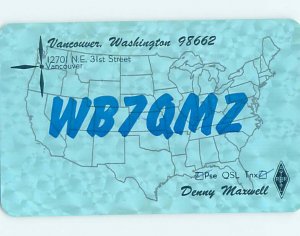 Pre-1980 RADIO CARD - CB HAM OR QSL Vancouver Washington WA AH2315
