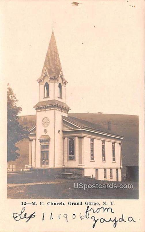 ME Church Grand Gorge NY 1906 Missing Stamp