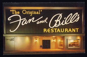 Miami Beach, Florida/FL Postcard, Fan & Bill's Famous Plank Steak House,...