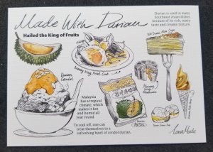 [AG] P162 Malaysia Durian Food Gastronomy Cake Ice Cream Fruit (postcard) *New