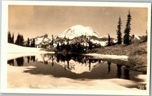 RPPC Mt. Rainier From Chinook Pass WA c1945 Vintage Postcard J25