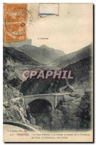 Old Postcard Briancon bottom in Asfeld Bridge Chaberton Fort Italian