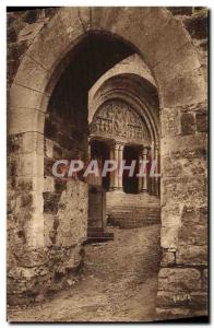 Old Postcard Carennac fortified gate and Input L & # 39Eglise