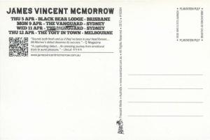 James Vincent McMorrow touring advertising postcard