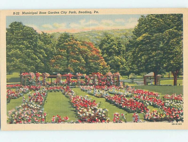 Unused Linen PARK SCENE Reading Pennsylvania PA hk6381