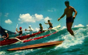 Hawaii Waikiki Outrigger Canoe Surfing