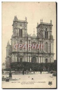 Old Postcard Vitry Le Francois The Cathedral Church of Our Lady