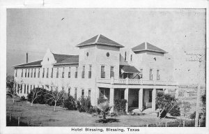 Postcard 1924 Texas Blessings Hotel occupation Auburn roadside 24-5167