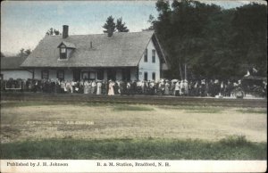 BRADFORD NH B&M Railroad Station c1910 Postcard