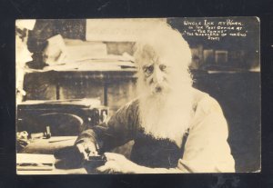 RPPC BRANSON MISSOURI SHEPHERD OF THE HILLS OLD UNCLE IKE REAL PHOTO POSTCARD