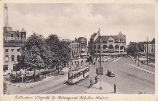 Netherlands Rotterdam Trolley Street Scene Holplein Station