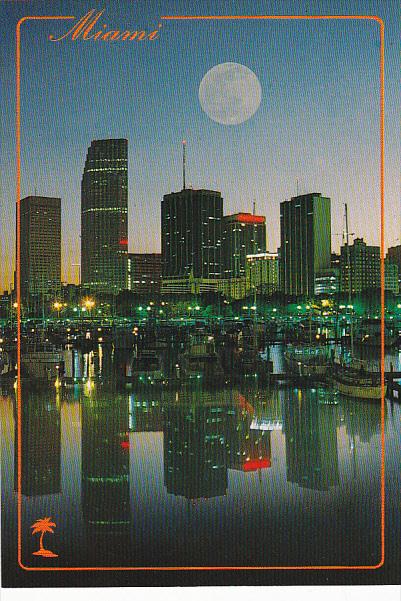 Full Moon Over Miami Florida