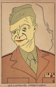 WW2 Military Dwight D. Eisenhower Caricature World War 2  06.20