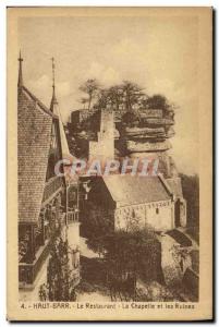 Old Postcard Haut Barr Restaurant Chapel and Ruins