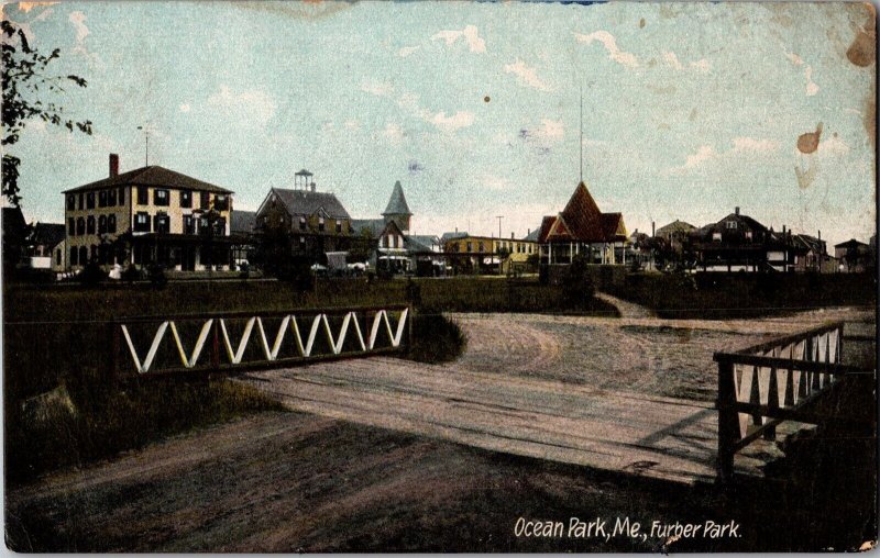 View of Furber Park, Ocean Park ME c1912 Vintage Postcard L51