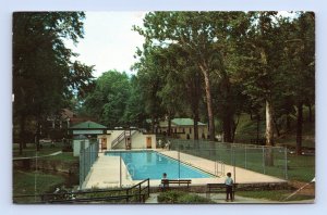 Outdoor Swimming Pool Berkeley Springs West Virginia WV Chrome Postcard H17